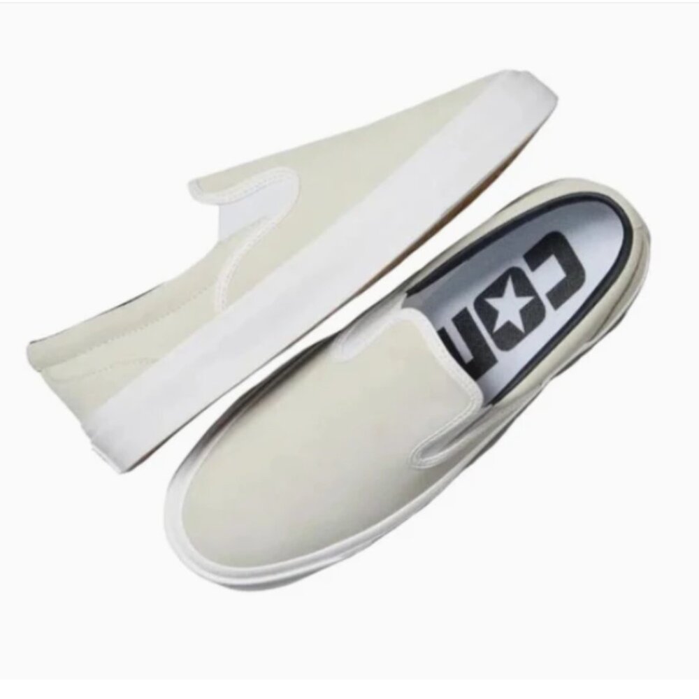 Converse Cons One Star CC Pro Unisex Slip On Shoe White Upper Leather Suede